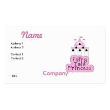 Fairy Tale Princess Castle Design Business Card