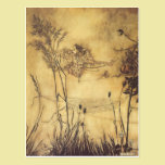 Fairy's Tightrope by Arthur Rackham, Vintage Art postcards