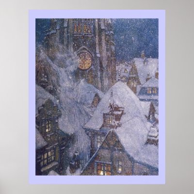 Fairytale Snow Queen by Edmund Dulac Print by CollageMontage