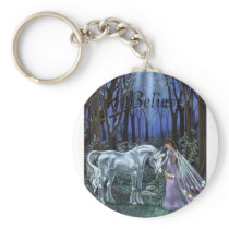 fairyunicorn, I Believe Key Chain