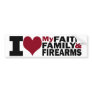 Faith, Family & Firearms Bumper Sticker