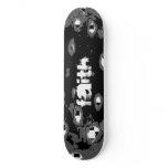 Faith holy chequered skateboard