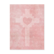 Faith Hope and Love Christian Postcard