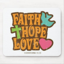 Faith, Hope And Love Mouse Pad