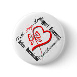 Faith Hope Love Butterfly - AIDS Awareness Button