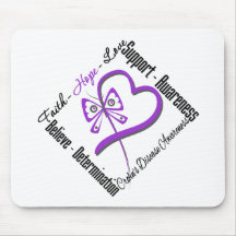 Faith Hope Love Butterfly - Crohns Disease Mouse Pad