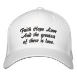 Faith Hope Love Cap Embroidered Baseball Cap