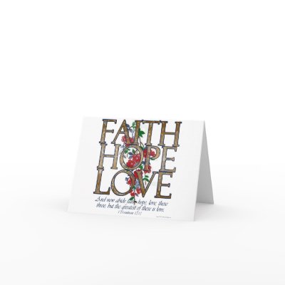 Faith Hope Love Christian Bible Verse Cards by cutencomfy