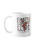 Faith Hope Love Christian Bible Verse mugs