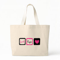 Faith Hope Love Heart 1 Corinthians 13:13 Tote Bag