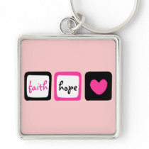 Faith Hope Love Heart 1 Corinthians 13:13 Keychain