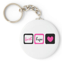 Faith Hope Love Heart 1 Corinthians 13:13 Key Chain