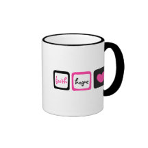 Faith Hope Love Heart 1 Corinthians 13:13 Coffee Mugs