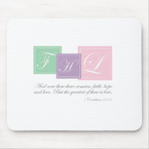 Faith, Hope, Love Mouse Pads