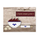 Faith Hope Love Recipe Card Postcard