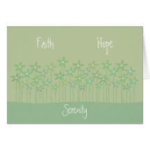 Faith Hope Serenity garden card