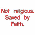 Faith is not religious embroidered shirts
