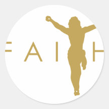 Faith-Jesus Round Stickers