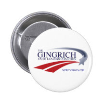 Faith Leaders for Newt Gingrich Pinback Button