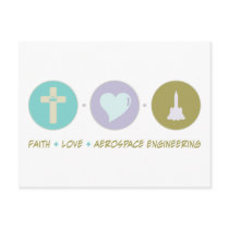 Faith Love Aerospace Engineering Post Cards