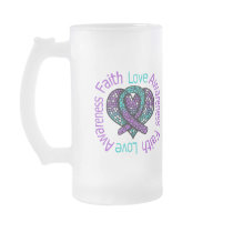 Faith Love Awareness v2 Domestic Violence Coffee Mugs