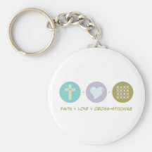 Faith Love Cross-stitching Key Chains