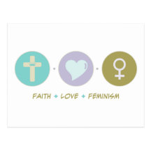 Faith Love Feminism Post Card