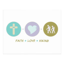 Faith Love Hiking Postcards