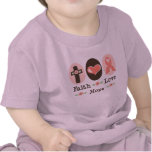 Faith Love Hope Pink Ribbon Baby T-shirt