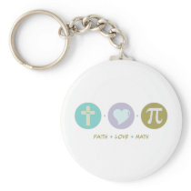 Faith Love Math Keychain