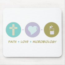 Faith Love Microbiology Mouse Mats