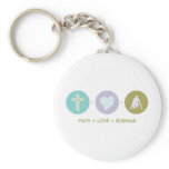 Faith Love Running keychains