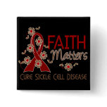 Faith Matters 3 Sickle Cell Disease Pinback Buttons