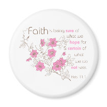 Faith (pink & brown) magnet