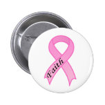 Faith Pink Ribbon Button