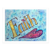 Faith Postcard (White Edge)