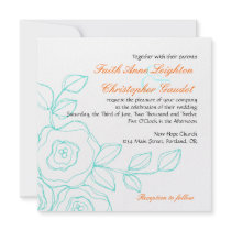 Faith Rose - Square Wedding Invitation