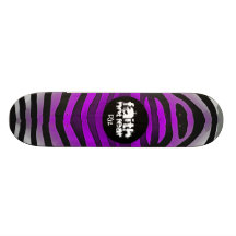 FAITH Zebra Design Custom Skate Board