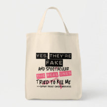 Fake and Spectacular - Real Ones Tried To Kill Me Canvas Bags