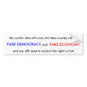 Fake Country bumper stickers