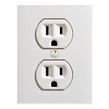 Fake Electrical Outlet Postcard
