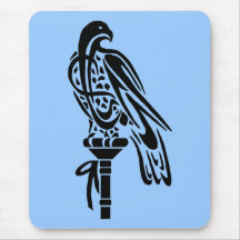 Falcon on Block Perch Mouse Pad