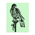 Falcon on Block Perch postcards