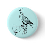 Falcon on Glove Button