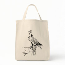 Falcon on Glove Tote Tote Bags