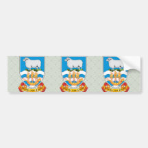 Falkland Islands Coat of Arms detail Bumper Sticker