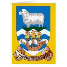 Falklands Sheep Ship Sea Flag Greeting Card