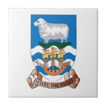 Falklands Sheep Ship Sea Flag Trivet Tile