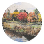 Fall 2 Painting Round Sticker