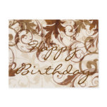 Fall Autumn - Happy Birthday - Customised postcards